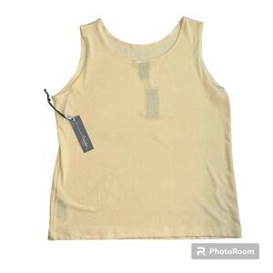 Chico’s Travelers Essentials Reversible Tank Seawhip Yellow Size 3 (XL/16) NWT
